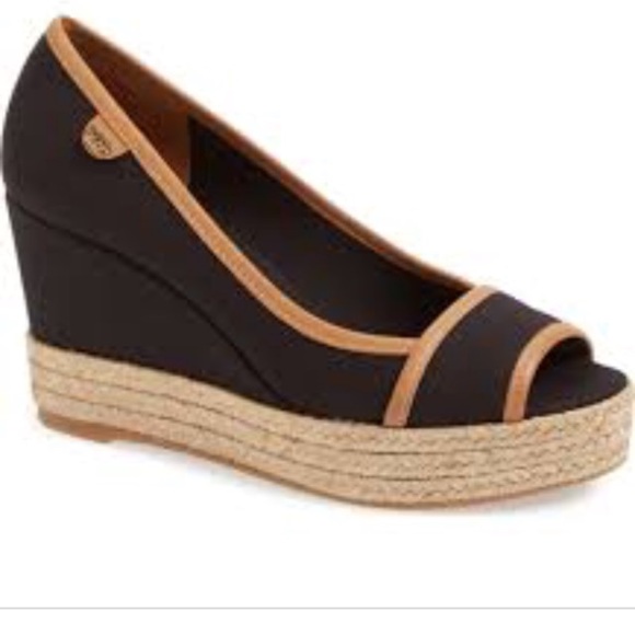 ⬇️TORY BURCH 'Majorca' Platform Peep Toe Wedges - Picture 8 of 8